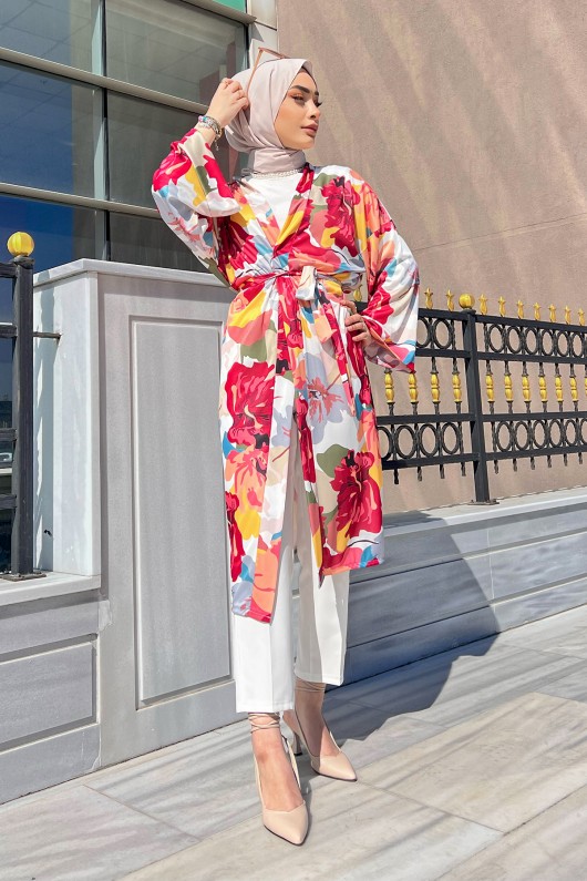 Manolya Desenli Kimono - MÜRDÜM