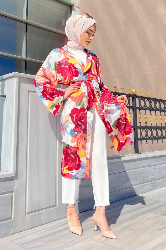 Manolya Desenli Kimono - MÜRDÜM