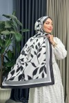 Elva Desenli Ipek Şal - Siyah Elva Desenli Ipek Şal - Siyah
