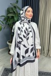 Elva Desenli Ipek Şal - Siyah Elva Desenli Ipek Şal - Siyah