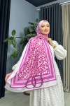 Leopar Ipek Şal - Fuşya Leopar Ipek Şal - Fuşya