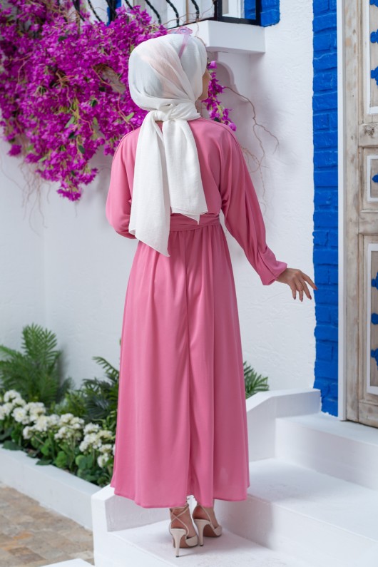 Mevlana Tesettür Elbise - GÜL KURUSU Mevlana Tesettür Elbise - GÜL KURUSU