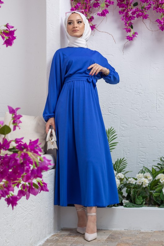 Mevlana Tesettür Elbise - SAX MAVİSİ Mevlana Tesettür Elbise - SAX MAVİSİ