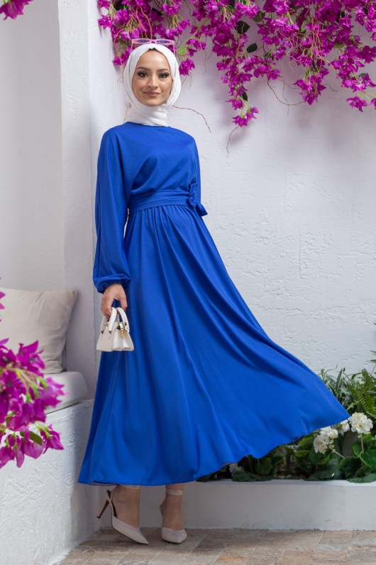 Mevlana Tesettür Elbise - SAX MAVİSİ Mevlana Tesettür Elbise - SAX MAVİSİ