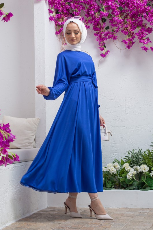 Mevlana Tesettür Elbise - SAX MAVİSİ Mevlana Tesettür Elbise - SAX MAVİSİ