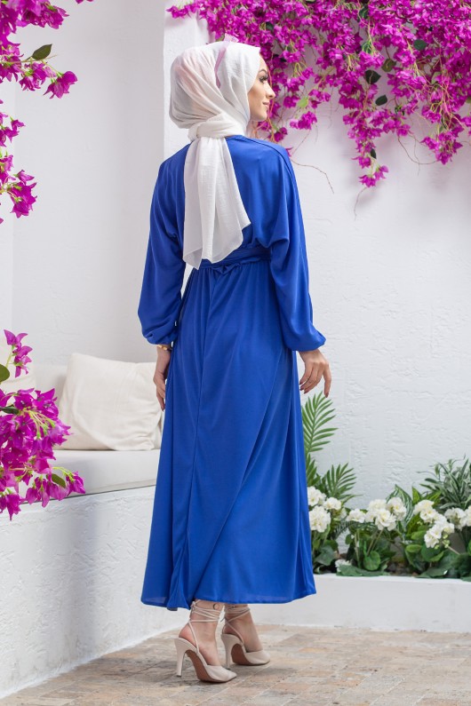 Mevlana Tesettür Elbise - SAX MAVİSİ Mevlana Tesettür Elbise - SAX MAVİSİ
