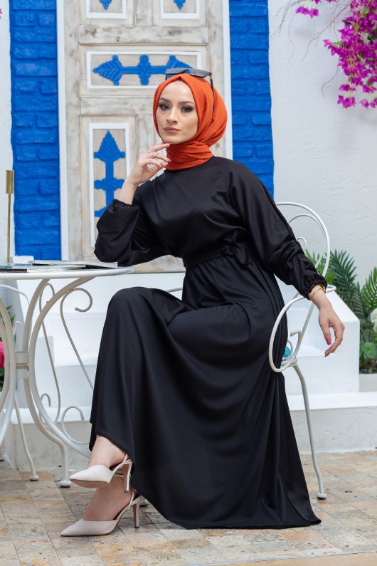 Mevlana Tesettür Elbise - SİYAH Mevlana Tesettür Elbise - SİYAH