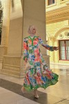 Lara Çiçekli Elbise - Yeşil Lara Çiçekli Elbise - Yeşil