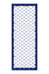 Defne Desenli Ipek Şal - Mavi Defne Desenli Ipek Şal - Mavi