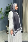 Efulim Desenli Ipek Şal - Siyah Efulim Desenli Ipek Şal - Siyah