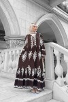 Viyona Viskon Elbise - Kahverengi Viyona Viskon Elbise - Kahverengi