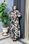 Hera Desenli Elbise - Beyaz Hera Desenli Elbise - Beyaz
