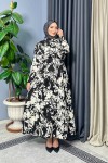 Hera Desenli Elbise - Beyaz Hera Desenli Elbise - Beyaz