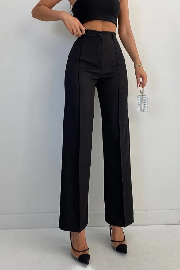 Ispanyol Paça Pantolon - Siyah