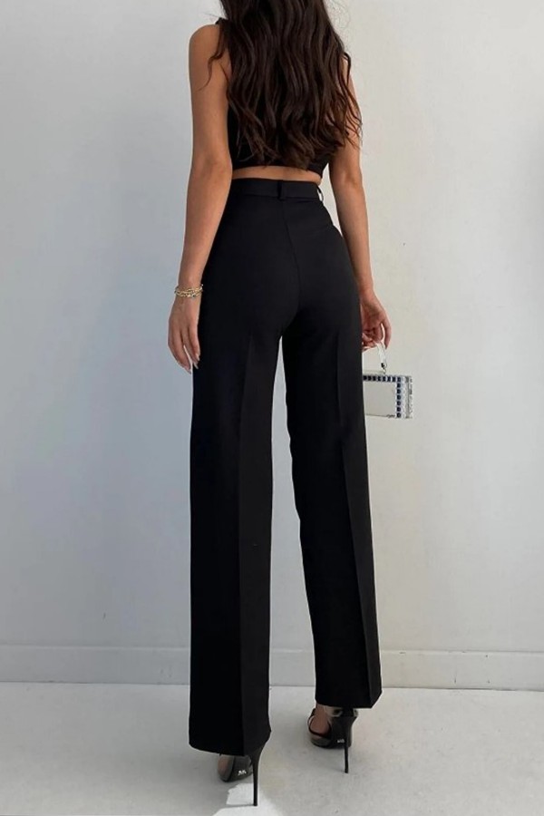 Ispanyol Paça Pantolon - Siyah