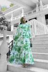 Rüya Desenli Elbise - Zümrüt Yeşili Rüya Desenli Elbise - Zümrüt Yeşili