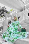 Rüya Desenli Elbise - Zümrüt Yeşili Rüya Desenli Elbise - Zümrüt Yeşili