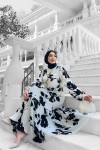 Avşa Desenli̇ Elbi̇se - Beyaz Avşa Desenli̇ Elbi̇se - Beyaz