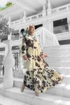 Avşa Desenli̇ Elbi̇se - Kahverengi Avşa Desenli̇ Elbi̇se - Kahverengi