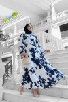 Avşa Desenli̇ Elbi̇se - Lacivert Avşa Desenli̇ Elbi̇se - Lacivert