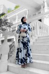 Avşa Desenli̇ Elbi̇se - Lacivert Avşa Desenli̇ Elbi̇se - Lacivert