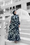 Yonca Desenli Elbise - Siyah Yonca Desenli Elbise - Siyah