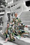 Etnik Desenli Elbise - Yeşil Etnik Desenli Elbise - Yeşil