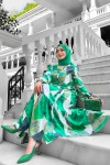 Alya Desenli Viskon Elbise Yeşil Alya Desenli Viskon Elbise Yeşil