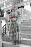 Bohem Desenli Viskon Elbise Fistik Yeşi̇li̇