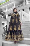 Sultan Desenli Viskon Elbise Kahverengi Sultan Desenli Viskon Elbise Kahverengi