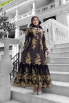 Sultan Desenli Viskon Elbise Kahverengi Sultan Desenli Viskon Elbise Kahverengi