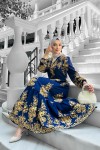 Sultan Desenli Viskon Elbise Lacivert Sultan Desenli Viskon Elbise Lacivert