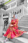 Hawai Desenli Krep Elbise Fuşya Hawai Desenli Krep Elbise Fuşya
