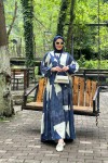 New - Alya Desenli Viskon Elbise - Lacivert New - Alya Desenli Viskon Elbise - Lacivert