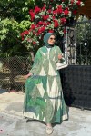 New - Alya Desenli Viskon Elbise - Mavi New - Alya Desenli Viskon Elbise - Mavi