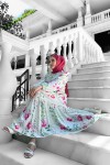 Nazlı Desenli Krep Elbise - Pudra Nazlı Desenli Krep Elbise - Pudra